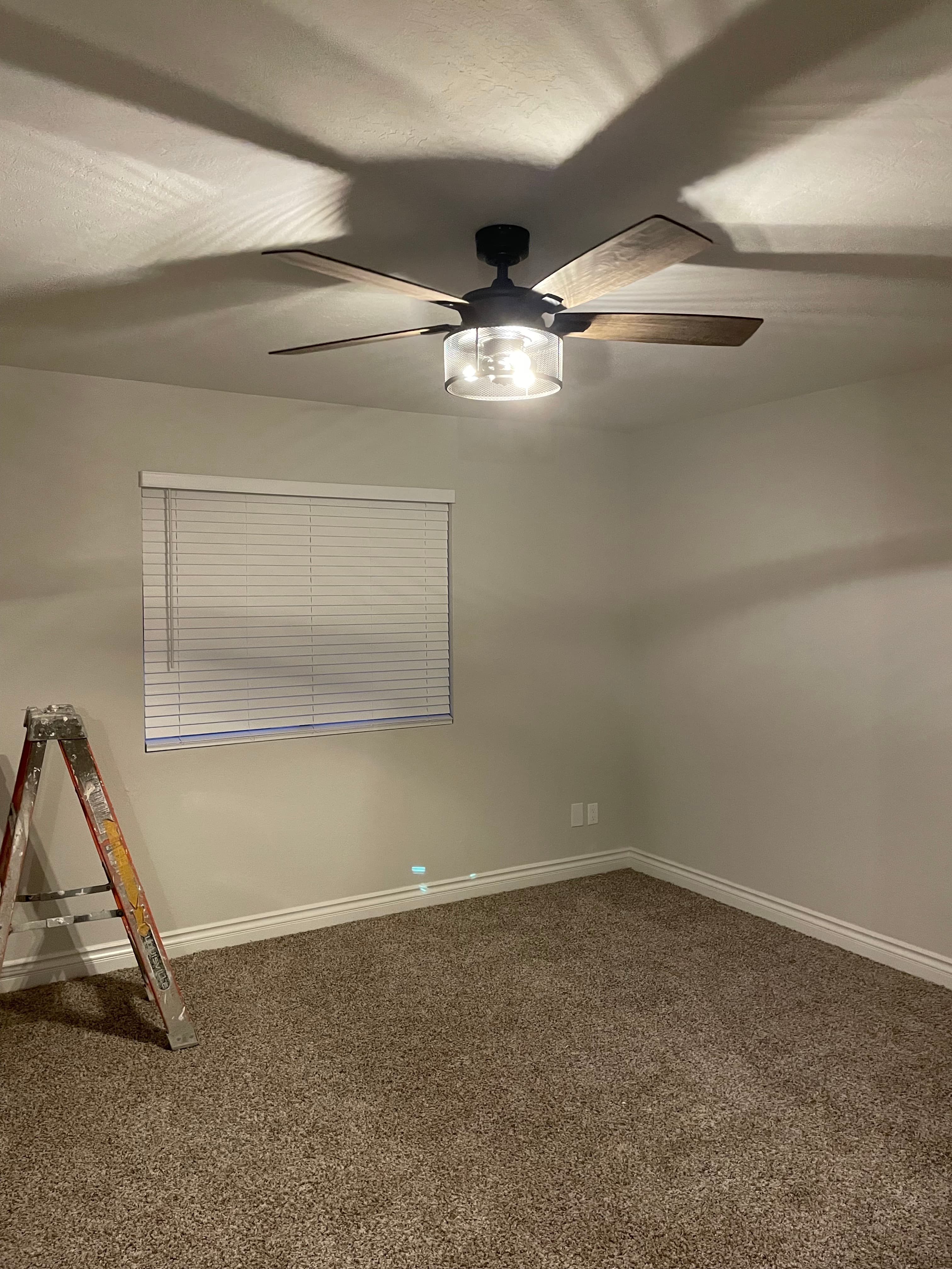 Ceiling fan installation in West Valley home